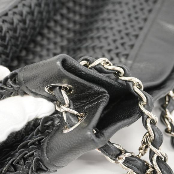 Chanel Shoulder Bag Chain Caviar Skin Black Women's - Picture 9 of 10